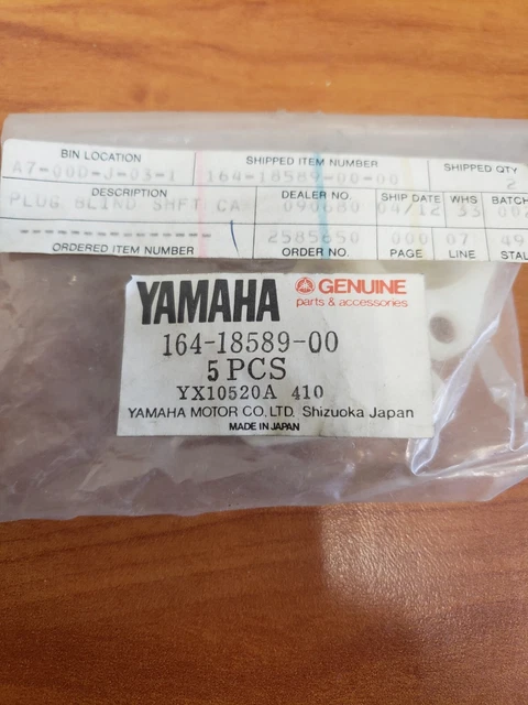 NOS YAMAHA OEM Blind Shift Cam Plug 74-76 DT125 67-68 YL2C YL2CM 164 ...