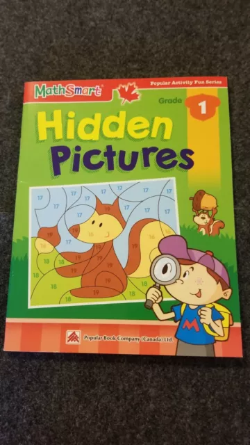 Math Smart HIDDEN PICTURES KIDS' Activity Book Grade 1 56 page 2010 Unused