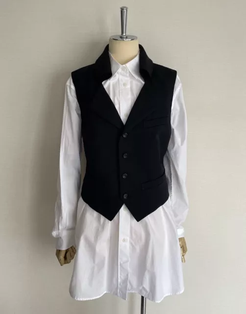 AD1989 80s Vintage Comme Des Garcons Black Vest Gilet
