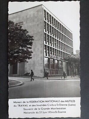 CPSM 42-st etienne loire national federation of labour mutilated in 1954