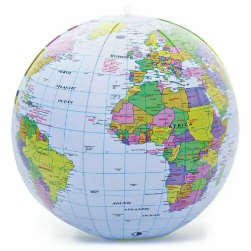 Blow Up Globe World Map World Globe for Kids Inflatable Globe Educational Toy