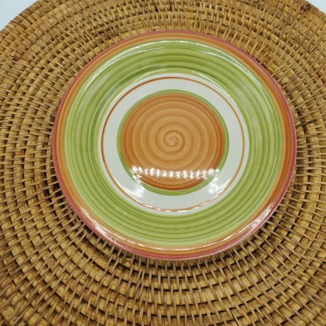 Pier 1 Vintage Valencia Red Green Orange One Salad Plate Stoneware Replacement 2