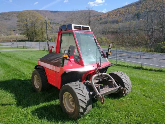 60HP AEBI Off Road Slope Tractor Cab Mower & Broom 1000 Hours - Works Great!