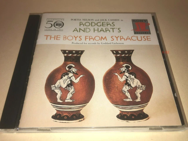 Boys from Syracuse CD Rodgers and Hart Jack Cassidy Portia Nelson Bibi Osterwald