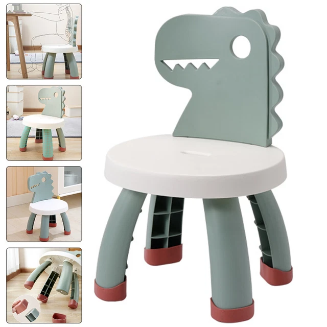 Silla de plástico para niños pequeños silla de dinosaurio de dibujos animados silla ligera de actividades