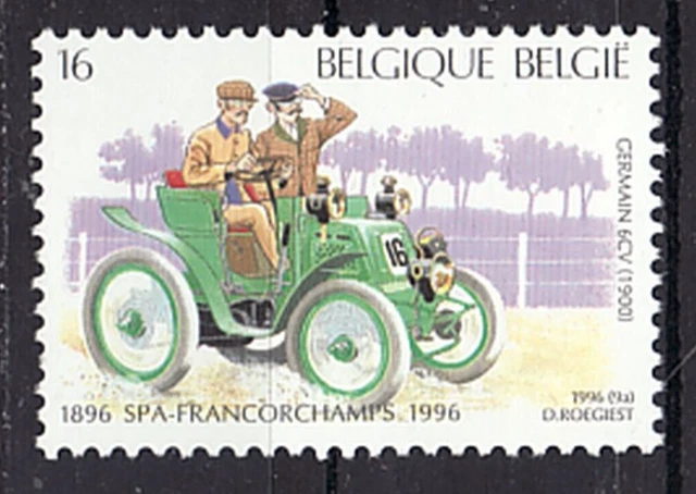 BELGIEN Jahrgang 1996 Autorennen Germain 6CV Rennwagen Autos Michel 2703 ** MNH