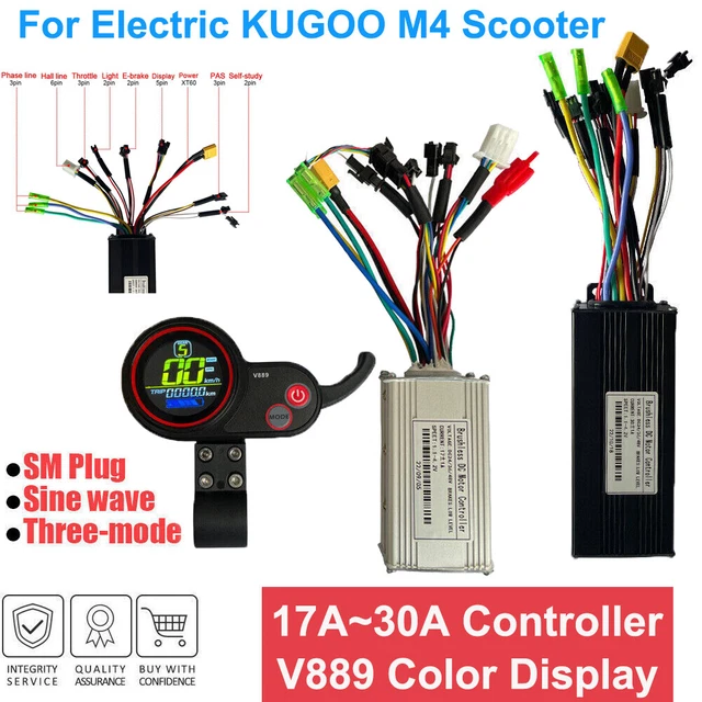 24V-48V SINE-WAVE CONTROLLER Brushless+Display For Electric KUGOO M4 ...