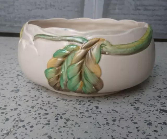 CLARICE CLIFF,  Fruit Bowl with Chestnut Pattern, in great condition for age