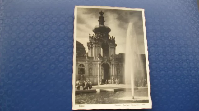 AK Dresden Zwinger Kronentor Echtfoto Handabzug Postkarte Walter Hahn 10700