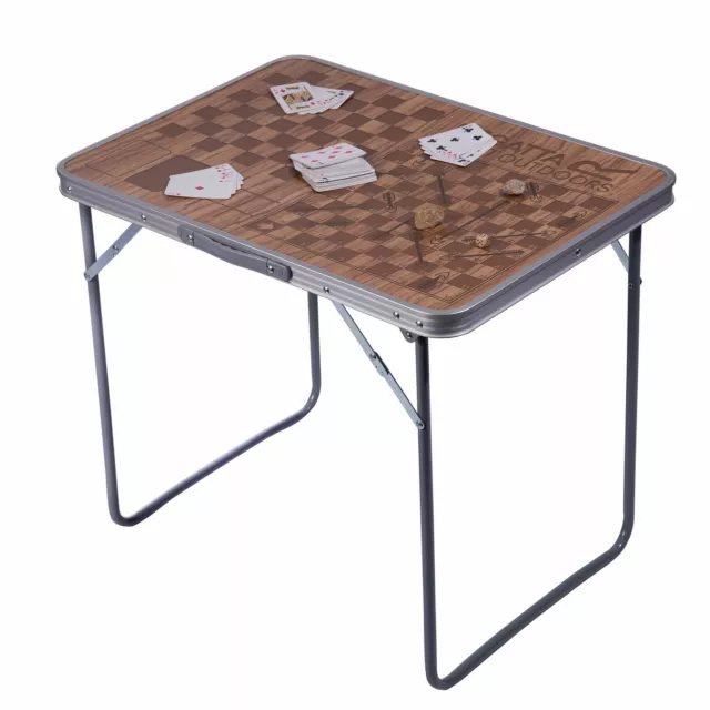 Classic Games Folding Camping Table Brown