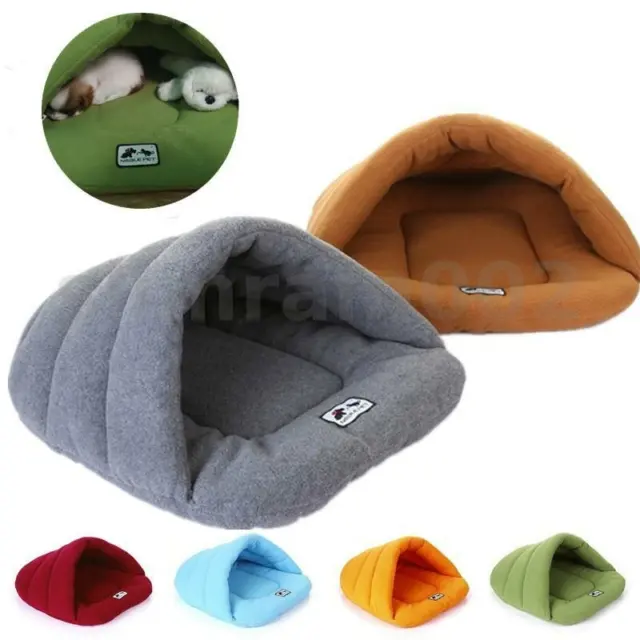 Pet Dog Cat Nesting Bed Mat Puppy Sleeping Cave Soft Plush Cushion House Winter