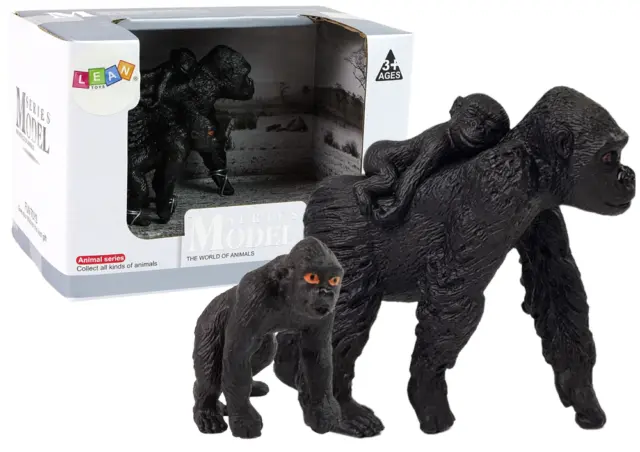 Set Figuren Gorillas Jungen Tiere Wildtiere Modell Zoo Spielzeug Affen