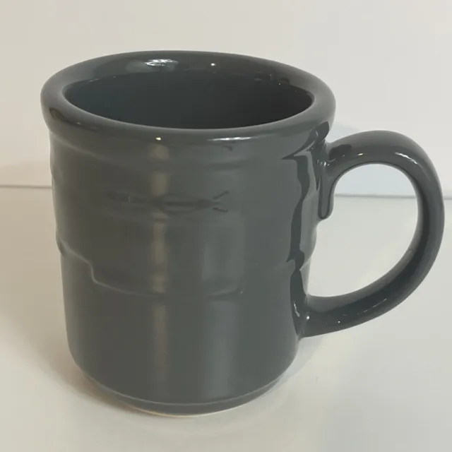 Longaberger Pottery Woven Traditions Coffee/ Cup Mug Gray