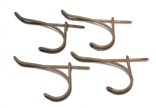 4 Matching Vintage Metal Wire Hat Or Coat Hooks
