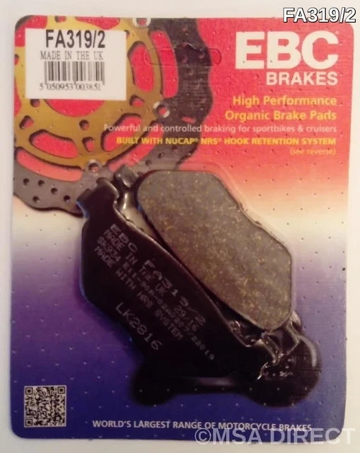 Plaquettes De Frein Arrière EBC FA123HH Frittées - Pour Yamaha XV 1600/1300, Semi-métalliques, Neuves