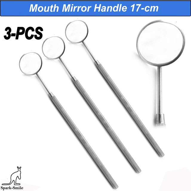 Dental Stainless Steel Oral Mouth Mirror Handle Inspection Teeth Cleaning Tools