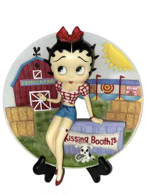 Betty Boop Kissing Booth Collector 3D Plate/Danbury Mint