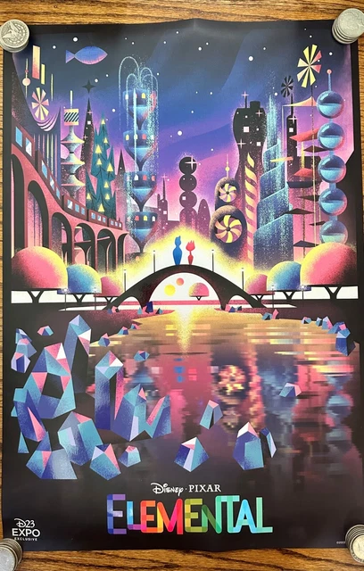 DISNEY PIXAR D23 2022 Elemental Poster Exclusive £18.17 - PicClick UK
