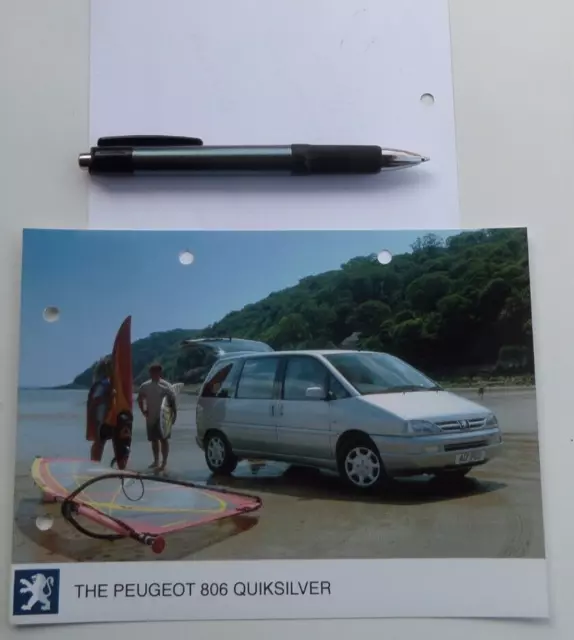 Peugeot 806 Quiksilver MPV Release Foto Bild 2001 seltenes französisches Sammlerstück Geschenk 2