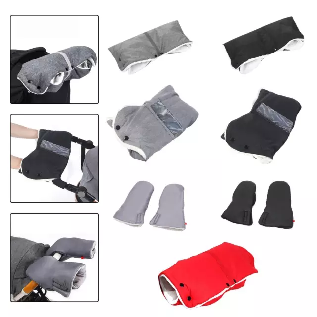 SONARIN Gants de Poussette,Hiver Doux Chaud Protège-Mains pour Poussette  Chauffe-Mains Poussette Coupe-Vent Imperméable Moufles Poussette  Universelle