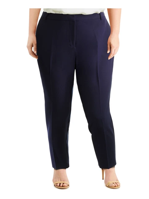 VINCE CAMUTO Womens Blue Ankle Pants Plus 24W