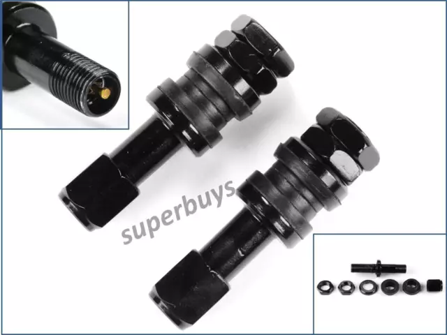 2pcs TR43E Bolt In Tyre Valve Tire Metal Tubeless Clamp In Wheel Rim Rubber