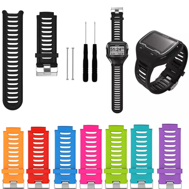 Cinturino orologio ricambio braccialetto in silicone per Garmin Forerunner 910XT