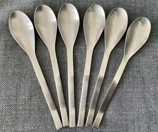 6X Dessert Spoons 18.5cm - ‘60s Arthur Price "Midwinter"Cutlery Stainless Steel