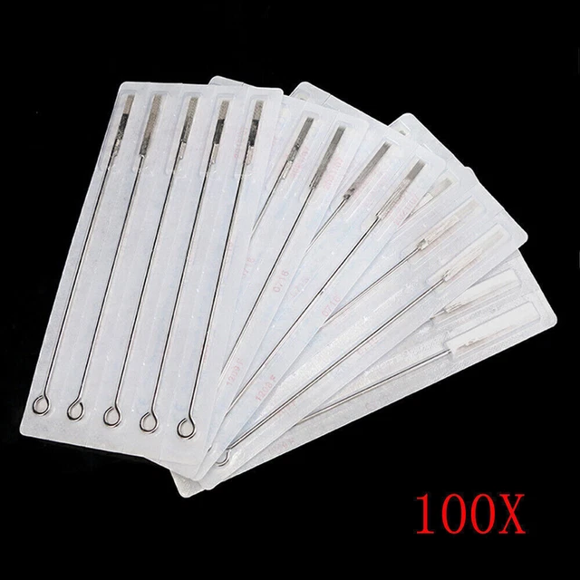 100 stk Mix Größen Sterile Einweg Tattoo Nadeln Set 3 5 7 9 RL 5 7 9 RS 5 7 Q6G6