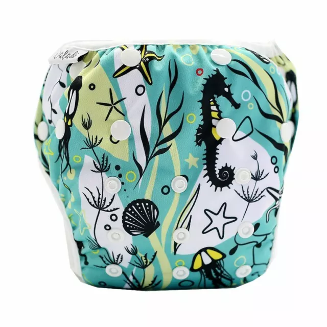 Reusable Swim Nappy Diaper Newborn Baby Toddler Swimming Unisex Boy Girl DeepSea