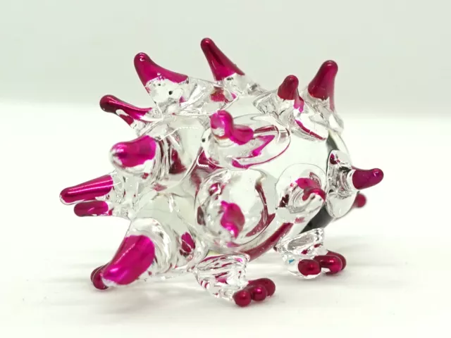 Porcupine Hedgehog Miniature Figurine Animal Blown Glass Collectible Gift Decor 3
