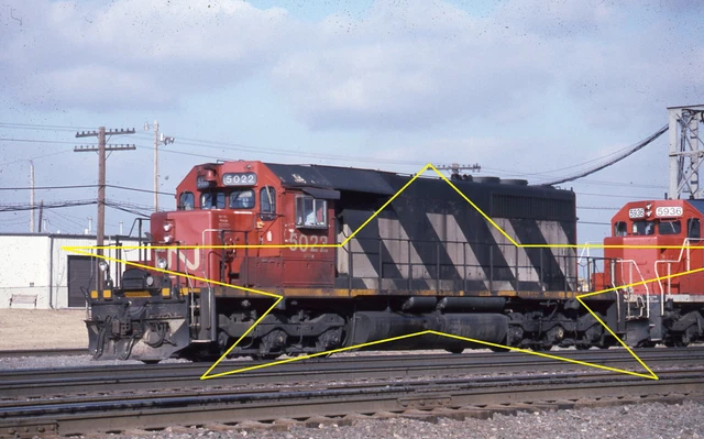 CN 5022 SD40 at Toronto Ontario Canada February 1995Original Kodachrome Slide