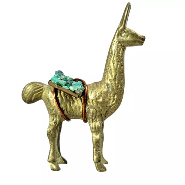 Vintage Mama Llama Brass Figurine Pack Llama