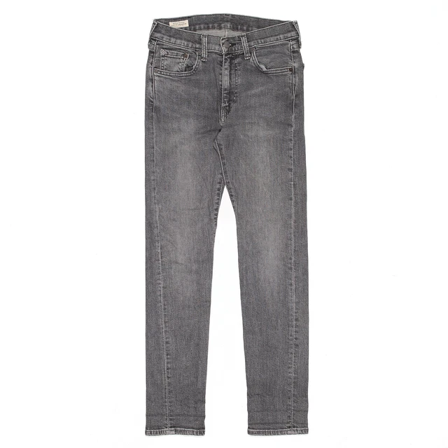 LEVI'S 519 Big E jeans skinny da uomo neri denim W27 L32