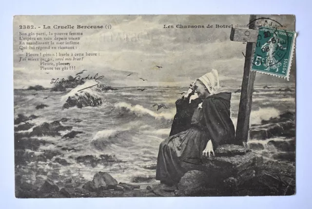 CPA - Carte Postale Bretonne en costume les chansons de  Botrel