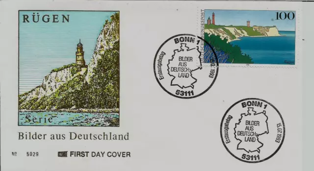 BRD FDC MiNr 1684 (1G) "Bilder aus Deutschland (I)" -Insel Rügen-Kap Arkona-