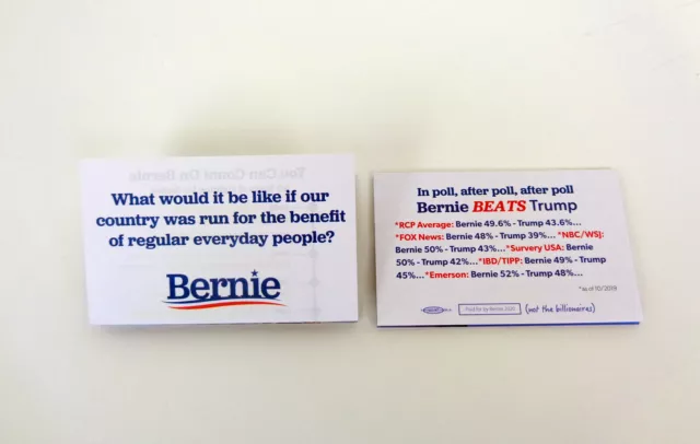 (2) Bernie Sanders For President 2020 Official Campaign Voter Information Facts