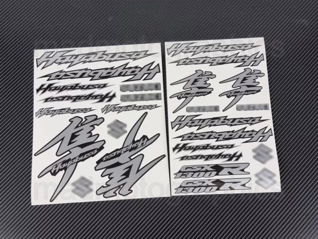 GSX-R 1300 Hayabusa Motorrad Aufkleber stickers set für Suzuki gsx 1300R silber