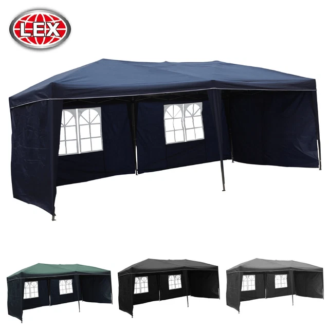 XXL Alu Falt-Pavillon 6x3m Gartenpavillon Gartenzelt Partyzelt Wasserdicht