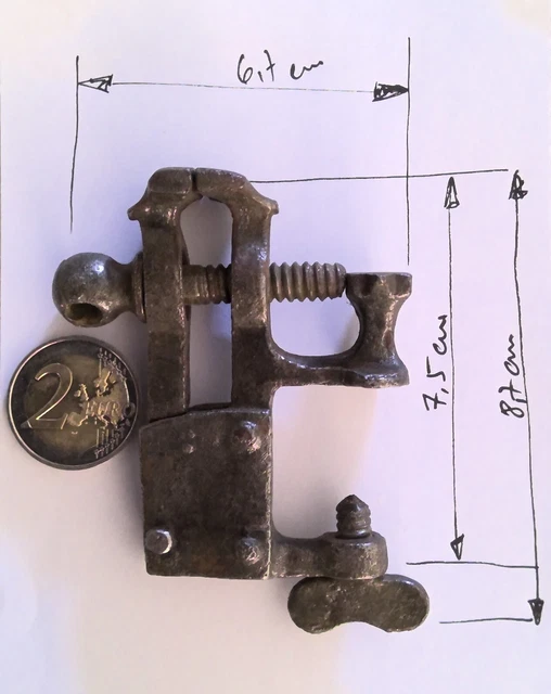 Plaque Métal Enclume Rectangle Outil Horloger Watchmaker Tool