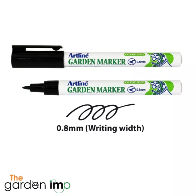 Artline Garden Marker Pens for Plant Label Fine Tip Black Permanent Waterproof