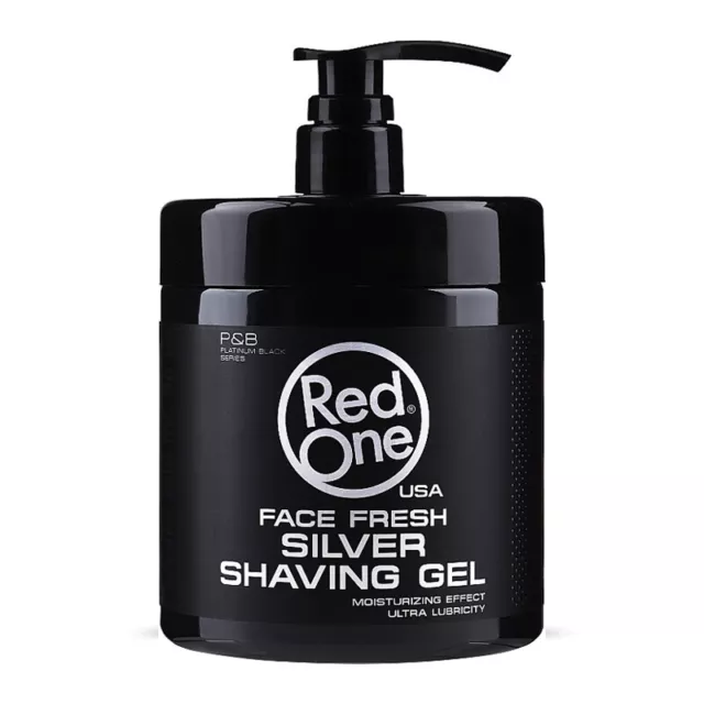 Gel Rasage RED ONE Homme Rasage Gel Visage Frais silver 1000ml