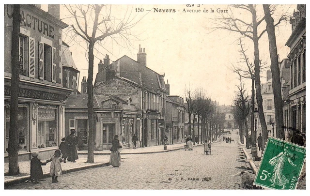 58 NEVERS - perspective de l'avenue de la gare.