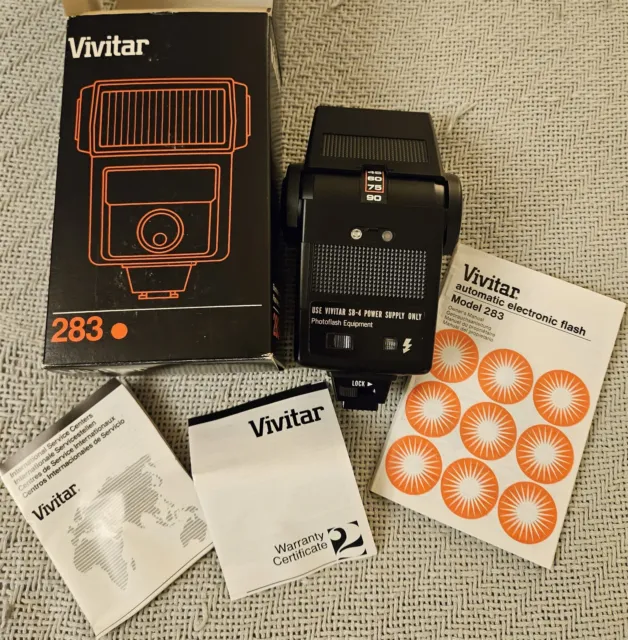 Vivitar Automatic Electronic Flash 283 With Original Box & Manuals