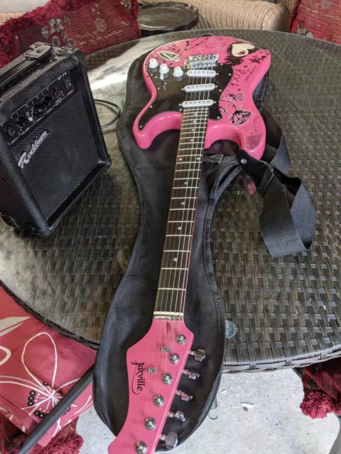 Jaxville pink punk discount electric guitar
