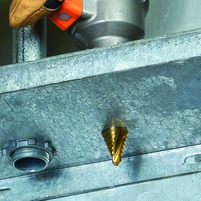 Klein Tools 25961 Step Drill Bit, Spiral Double-Fluted, VACO 9