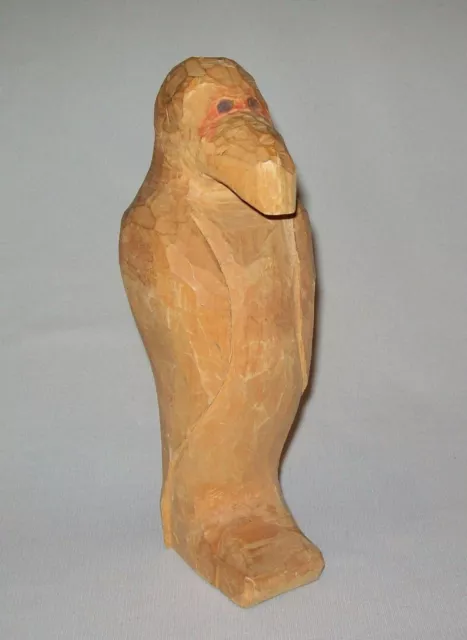 Old Vtg Ca 1950's Hand Carved Wooden Folk Art Bird Figure Effigy Unusual Nice