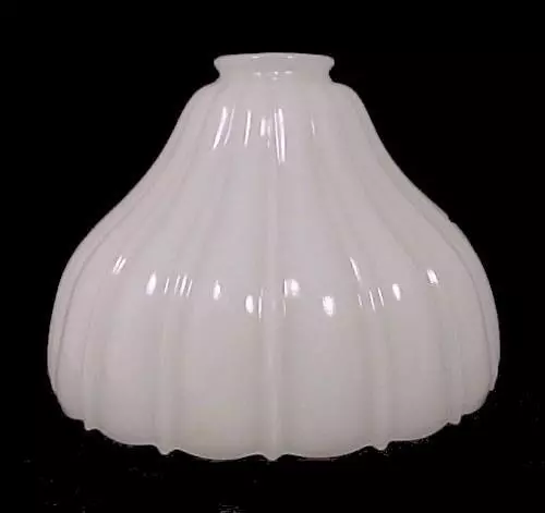 Sheffield Style Industrial Lamp Shade Opaque Milk Glass Hanging Light Pendant