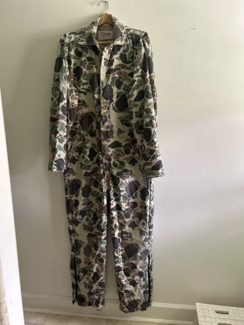 Vintage Walls Blizzard Pruf  Camo Coveralls USA Mens XL Tall