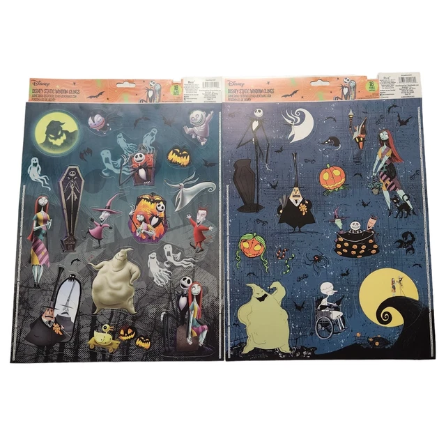 NIGHTMARE BEFORE CHRISTMAS Disney Static Window Clings Oogie Zero Jack